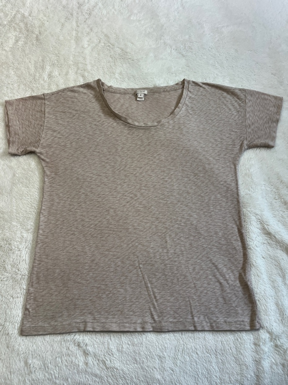 J. Crew Women’s Soft Taupe Basic Crewneck Tee